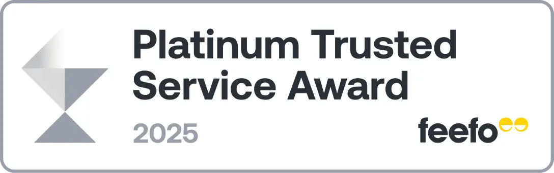 Feefo 2024 platinum trusted service member